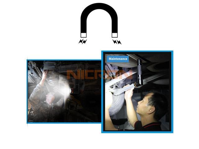 NICRON Rechargeable Flashlight 1000lm B75 Torchlight 90 Degree Twist 395nm UV/ White 2-Color Flashlight UV Torch Light B75