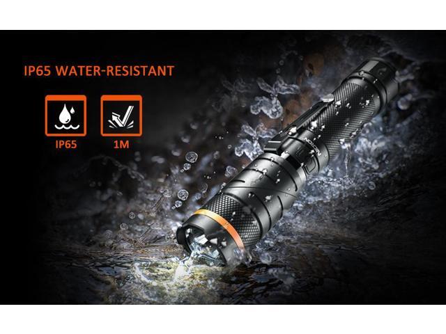 NICRON Magnet 90 Degree Rechargeable LED Flashlight Handfree Ultra High Brightness 1200LM With Three Light Color(White,Red,Green),Waterproof...