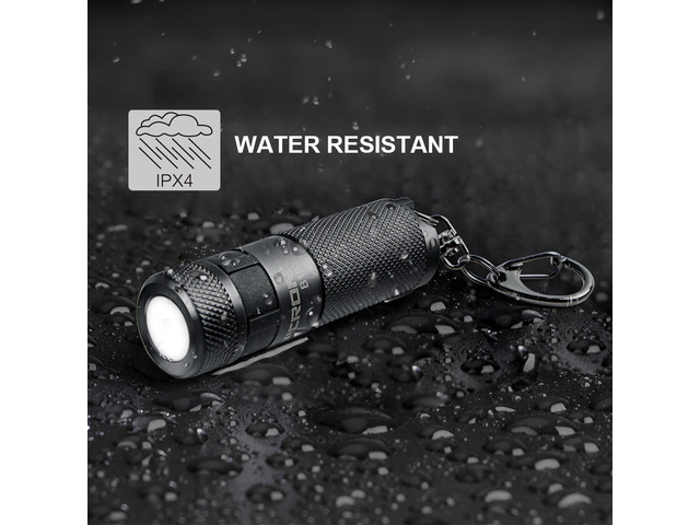 NICRON Mini LED Flashlight Keychain 3W USB Rechargeable Compact Lamp Torch Light Waterproof 3 Modes For Household Outdoor 200LM B10