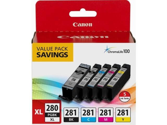 Canon - PGI-280 XL / CLI-281 5-Pack High-Yield - Pigment Black, Standard Capacity Ink Cartridges - Black/Cyan/Magenta/Yellow - image 6