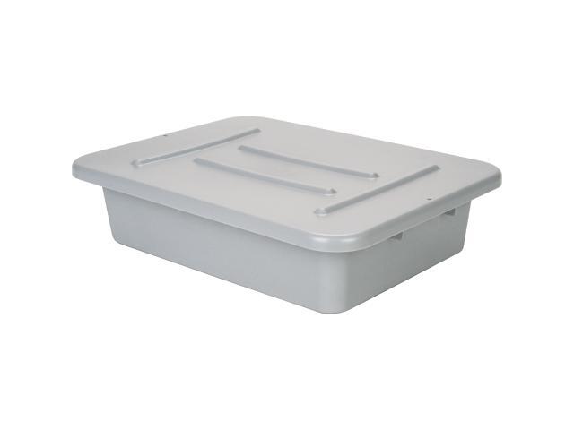 RUBBERMAID COMMERCIAL FG364800GRAY Bus/Utility Box Lid, Gray, Plastic