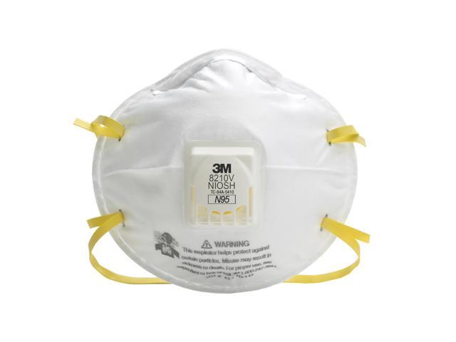 3M 8210V Industrial Particulate Respirator with Valve, N95 - 1 Box (10 Units)