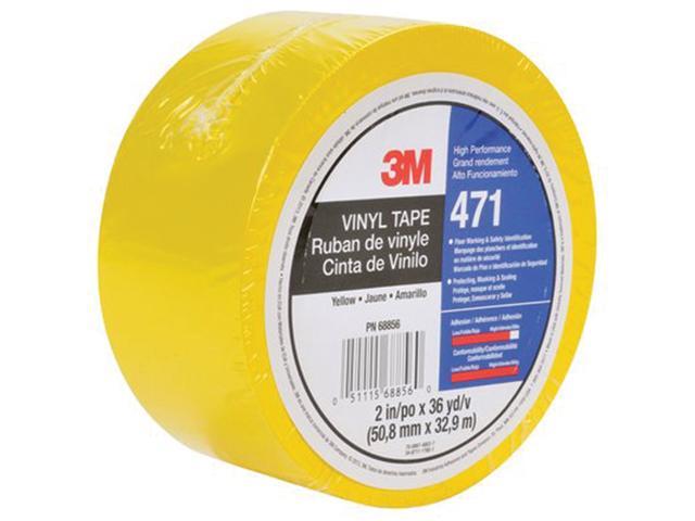 3M Vinyl Tape 471 Yellow, 2 in x 36 yd, Conveniently Packaged Pack of 1