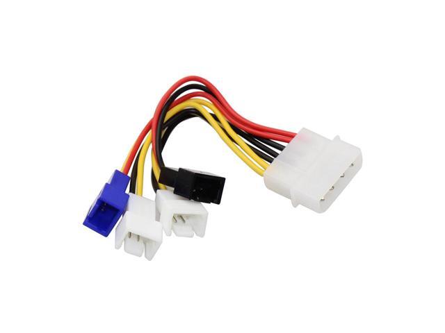 10pcs Computer Cooling Fan Power Cables 4Pin Molex To 3Pin Fan Power Cable Adapter Connector 12v/7v/5v For CPU PC Case Fan