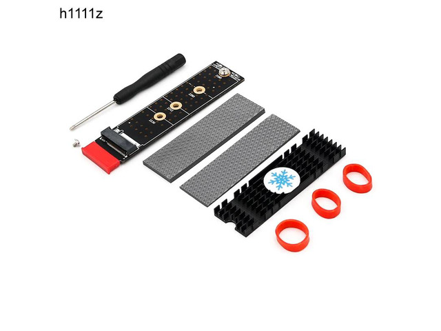 PCIE to M2 Adapter M Key Connector M2 SSD NVME PCIE x1 Full Speed M.2 2280 Aluminum Heatsink SSD Thermal Silicon Wafer Cooling