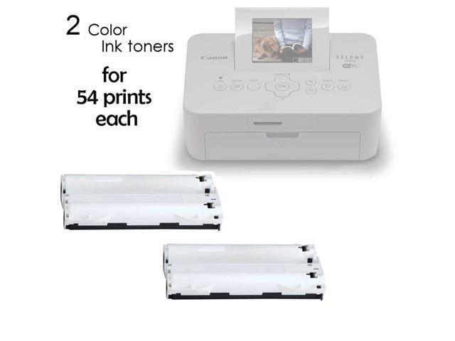 Canon RP-108 High-Capacity Color Ink/Paper Set includes 108 Ink Paper Sheets + 2 Ink Toners for SELPHY CP1300, CP1200, CP1000, CP910 & CP820...