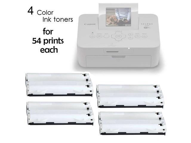 Canon RP-108 High-Capacity Color Ink/Paper Set includes 216 Ink Paper Sheets + 4 Ink Toners for SELPHY CP1300, CP1200, CP1000, CP910 & CP820...