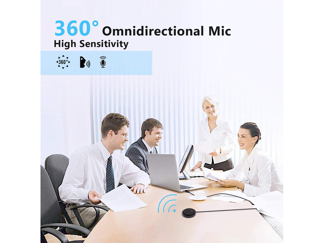 Conference Microphone,USB Computer Microphone CM003, Mute Function, Omnidirectional Mic for Computers PC, Condenser Boundary Desktop Microphones...