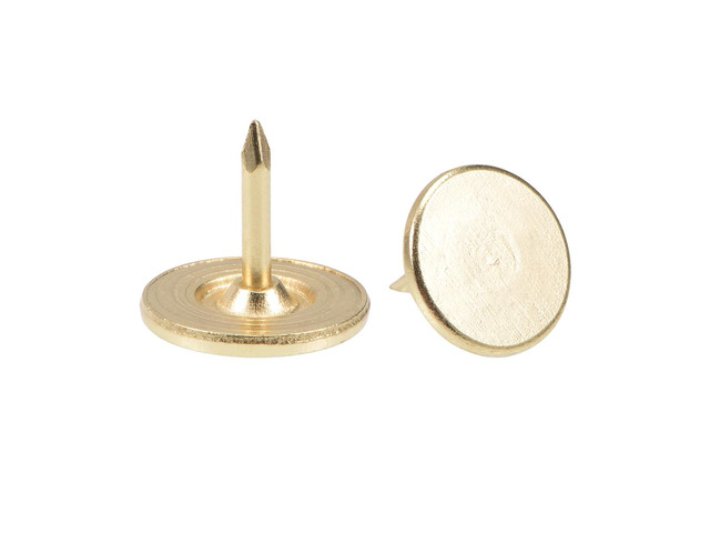 Upholstery Nails Tacks 11mmx10mm Flat Head Furniture Nails Gold Tone 50 Pcs