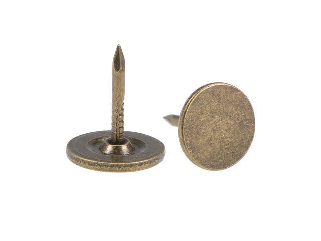 Upholstery Nails Tacks 11mmx13mm Flat Head Furniture Nails Bronze Tone 150 Pcs