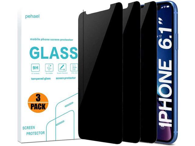 pehael Privacy Screen Protector for iPhone 11 iPhone Xr, 9H Hardness Anty- Spy Tempered Glass, 3D Touch, Easy Install[6.1 inch](3 Pack) …