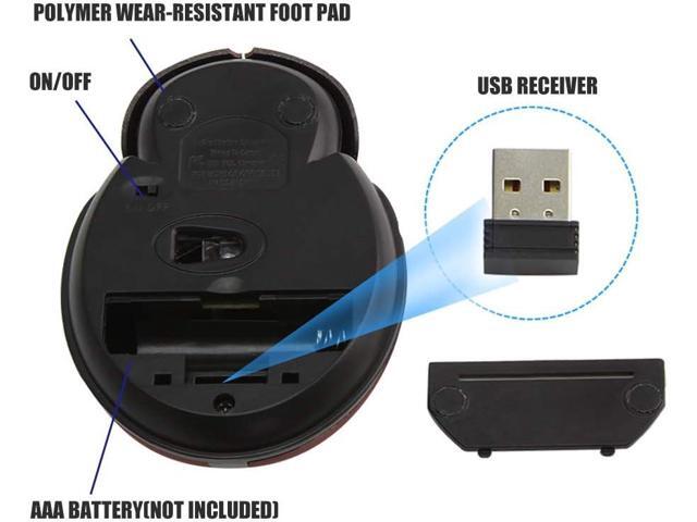 elec Space Mini Small Wireless Mouse for Kids, Cute Animal Ladybug Shape 3000DPI Portable Mobile Optical Mouse with USB Receiver Cordless Mouse for...