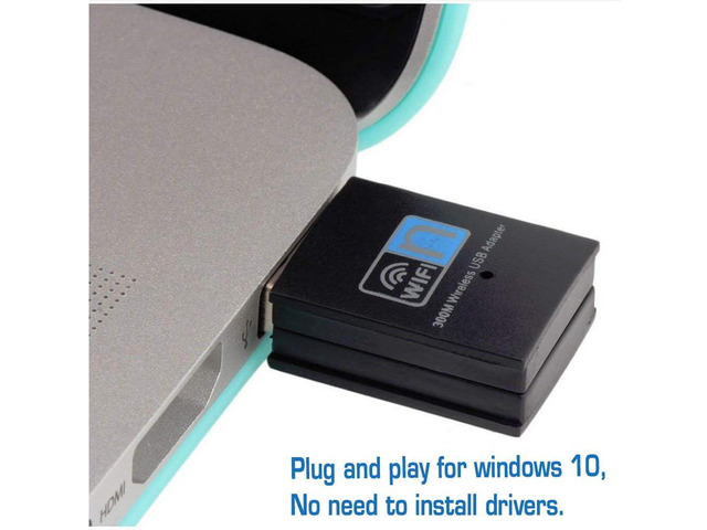 300Mbps USB WiFi Adapter, LOTEKOO Wireless LAN Network Card Adapter WiFi Dongle for Desktop Laptop PC Windows 10 8 7 XP MAC OS (Plug-and-Play for...
