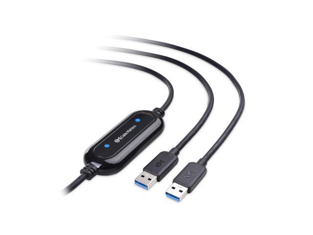 Cable Matters USB 3.0 Data Transfer Cable PC to PC for Windows, USB Transfer Cable in 6.6 ft -Works with XP/Vista/7/8/10/11, Easy Computer Sync Key.
