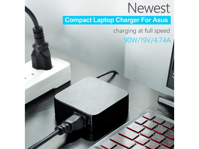 New 19V 4.74A 90W AC Power Charger Replace for ASUS Q524 Q524U Q534 Q534U Q524UQ Q534UX Q524UQ-BBI7T1 Q524UQ-BBI7T15 2-in-1 15.6' Touch-Screen Laptop