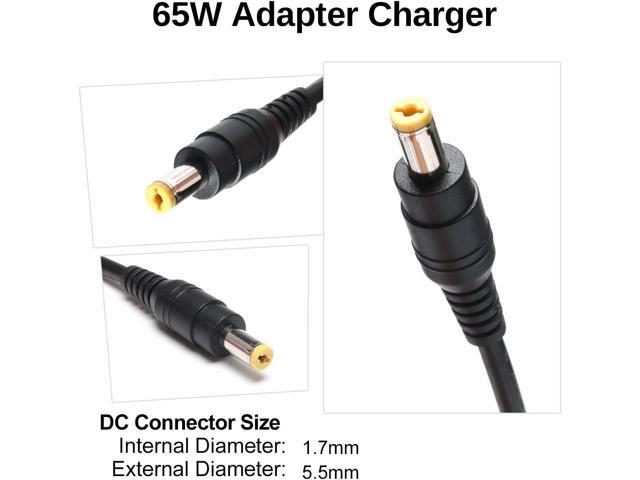 65W 19V 3.42A AC Adapter Charger for Acer Aspire V3 V5 E1 E3 E5 ES1 R3 M5 F5 5000 5100 5250 6920 7741Z N15Q1 N16Q2 Laptop Power Supply Cord Monitor...