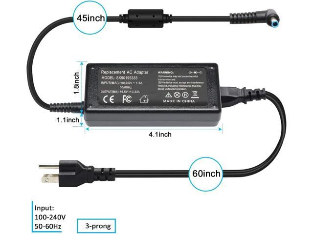 65W Charger Fit for HP 17-by 17-ak 17-an 17-bs 17-ar 17-cn0013dx 17-cn0003dx 17-cn0023dx 17-cn0033dx 17-cn0078cl 17-cn0063cl 17-cn2063cl Laptop AC...