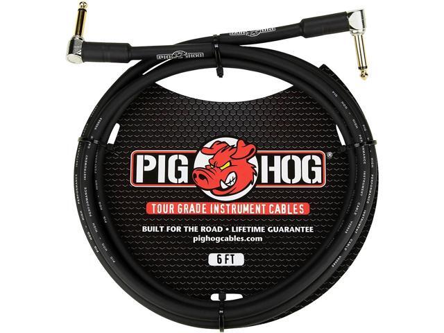 Pig Hog Instrument Cable 1/4' Right Angle - 1/4' Right Angle 6 ft.