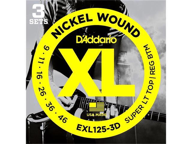 D'Addario EXL125-3D Electric Guitar Strings 3-Pack