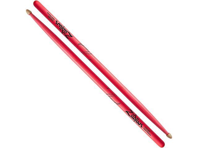 Zildjian Acorn Tip Neon Pink Drumsticks 5A Wood Tip