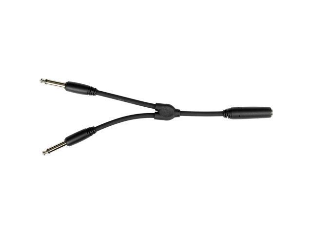 Pig Hog Solutions - 6' Y Cable, Mono 1/4'(F)-Dual Mono 1/4'(M)