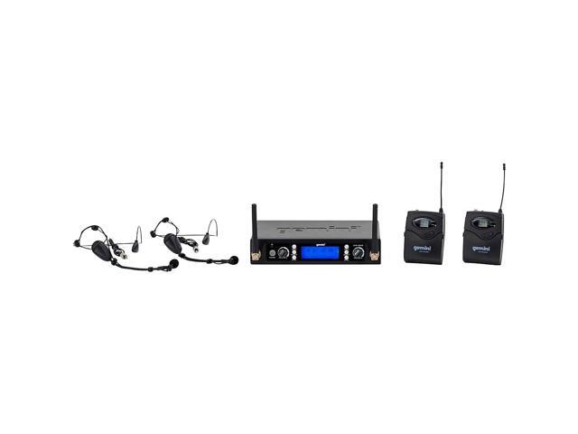 Gemini UHF-6200HL Dual Headset With Detachable Lavalier Wireless System
