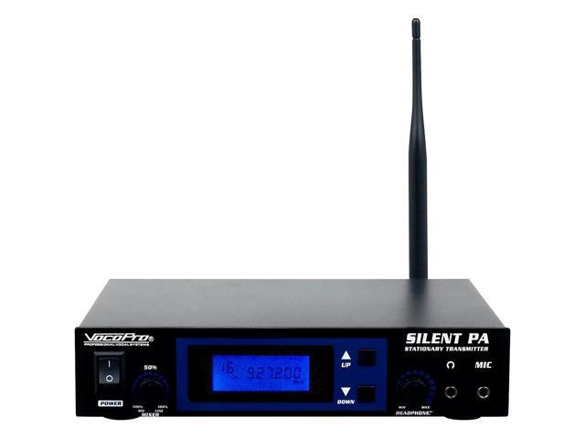 VocoPro SilentPA-PRACTICE 16CH UHF Wireless Audio Broadcast System (Stationary Transmitter with four bodypack receivers)