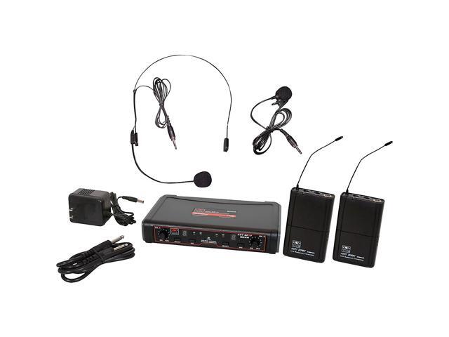 Galaxy Audio EDXR/38SV Dual-Channel Wireless Headset and Lavalier System Band N Black