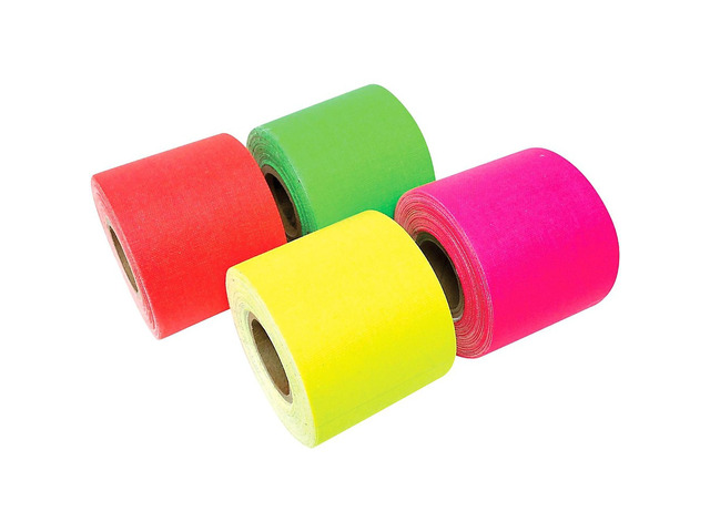 American Recorder Technologies Mini Roll Gaffers Tape 2 In x 8 Yards - Green, Ye