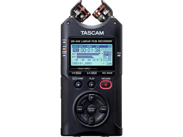 Tascam DR-40X 4-Track Dual Recording Mode LCD Digital Audio Recorder Black - image 10