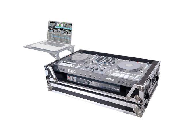ProX ATA Flight Style Road Case For RANE Four DJ Controller with 1U Rack Space & Wheels Black