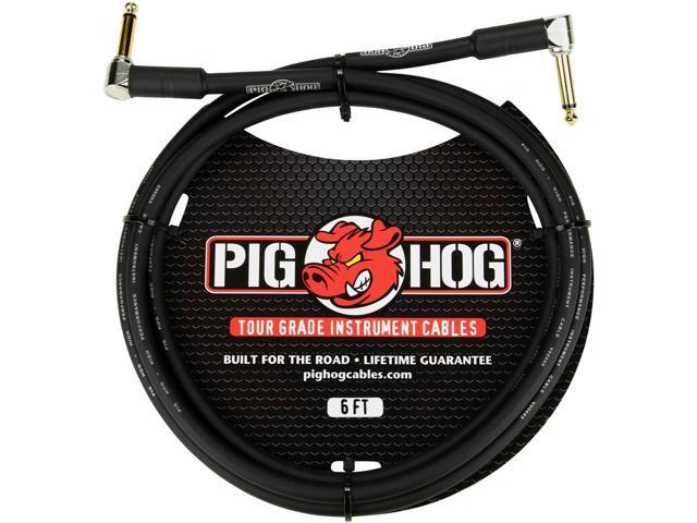 Pig Hog Instrument Cable 1/4' Right Angle - 1/4' Right Angle 6 ft.