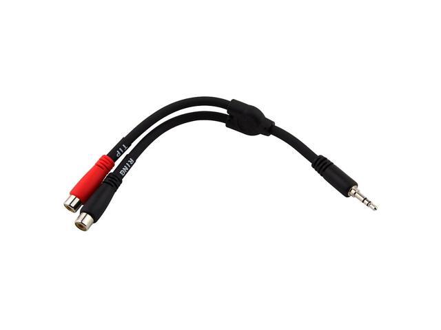 Pig Hog Y Cable Stereo 3.5MM(M) to Dual RCA(F) 6 in.