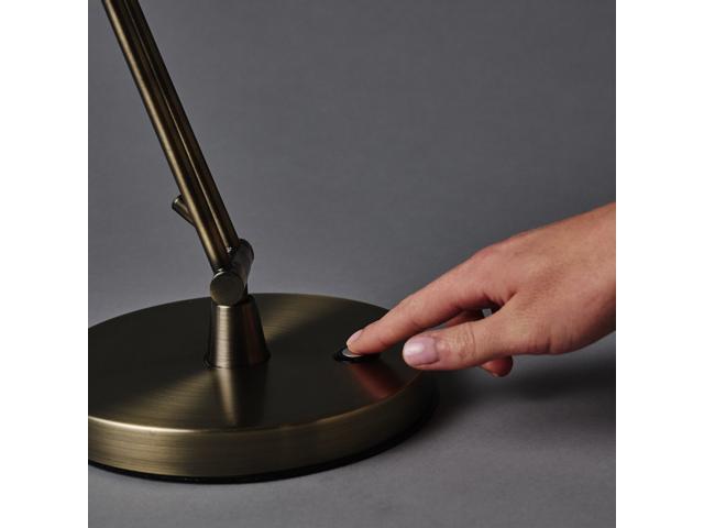 OttLite Wellness Series Refine LED Desk Lamp - 27' High - Antiqued Brass F1D83BR9-SHPR