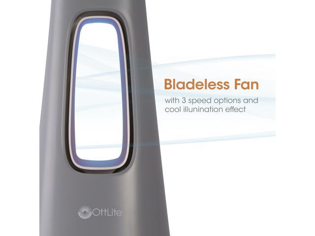 OttLite F261G9-SHPR Cool Breeze Fan Lamp - 15' to 26.5' High - Gray