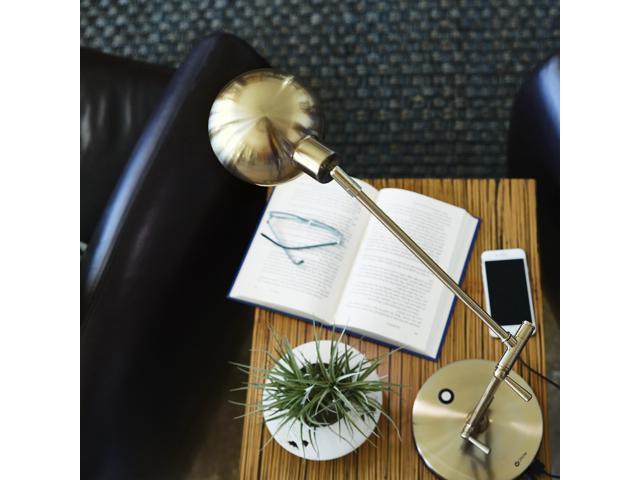 OttLite Wellness Series Refine LED Desk Lamp - 27' High - Antiqued Brass F1D83BR9-SHPR