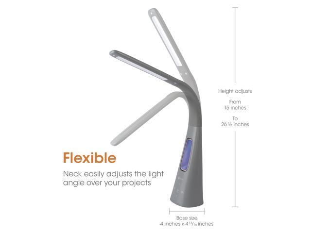 OttLite F261G9-SHPR Cool Breeze Fan Lamp - 15' to 26.5' High - Gray