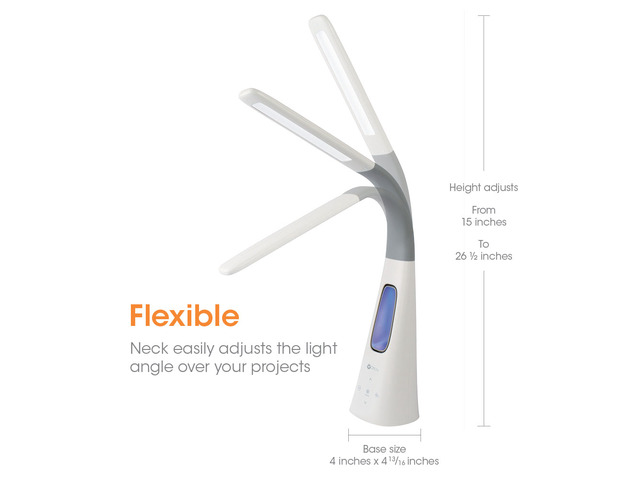 OttLite F26WG9-SHPR Cool Breeze Fan Lamp - 15' to 26.5' High - White