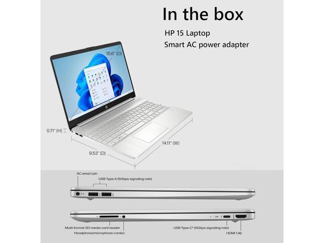 HP Flagship 15.6' Premium Laptop, IPS FHD(1920 x 1080) Display, 12th Intel 6-Core i3-1215U(Beats i5-1135G4), Intel UHD Graphics, Bluetooth 5.0,...
