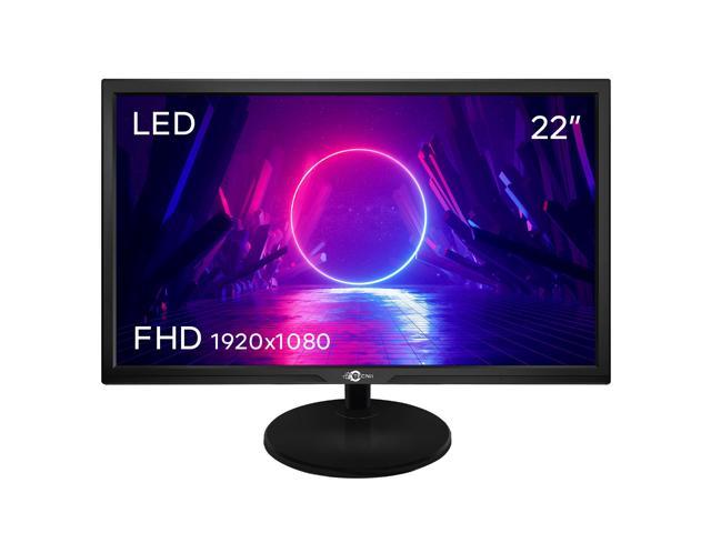 TECNII 22' Inch Monitor Flat Screen Full HD (1920 x 1080) Resolution LED Monitor 60Hz - 5ms Response Time HDMI, VGA Best for Home & Office.
