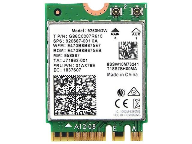 Laptop Upgrade Wireless-AC 9260 802.11ac Bluetooth 5.0 Support M.2 No vPro Adapter 9260NGW MU-MIMO