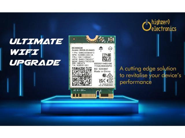 HighZer0 Electronics BE200 WiFi 7 Card M.2 PCIe WiFi Card Tri-Band 2.4/5/6 GHz Up to 5.8 Gbps Gaming WiFi Card for PC Supports Bluetooth...