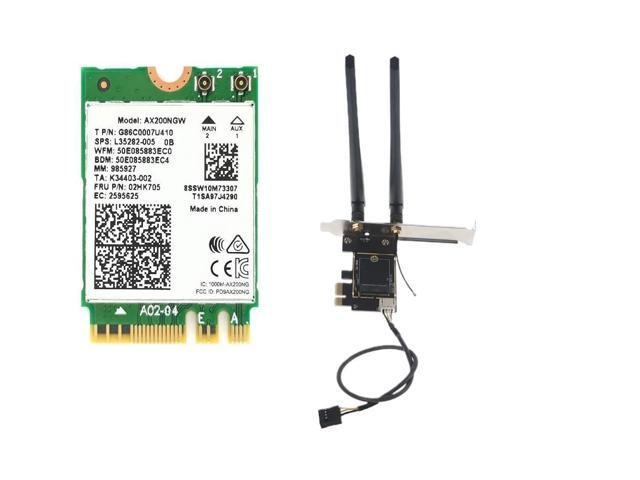 AX200 Desktop Wi-Fi Kit 2.4 Gbps Bluetooth 5.2 Support PCIe x4 Wi-Fi 6 Wireless-AX No vPro AX200NGW