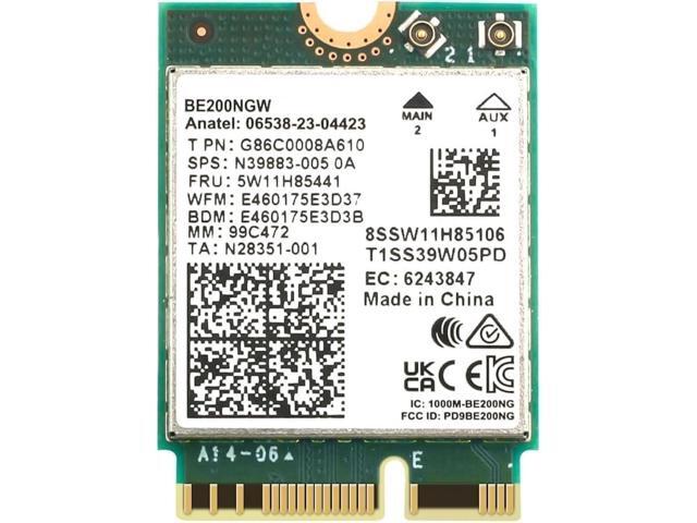 BE1750x Killer Series Desktop Wi-Fi Kit Wi-Fi 7 Tri Band 2.4/5/6 GHz 5.8 Gbps Bluetooth 5.4 Support M.2 PCIe No vPro 802.11BE Wireless...