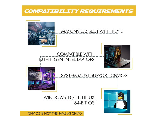 HighZer0 Electronics AX1690i Killer Series Upgraded WiFi 6E Adapter Gaming WiFi Adapter CNVio2 M.2 Wifi Card 3.0 Gbps WiFi for PC Bluetooth...
