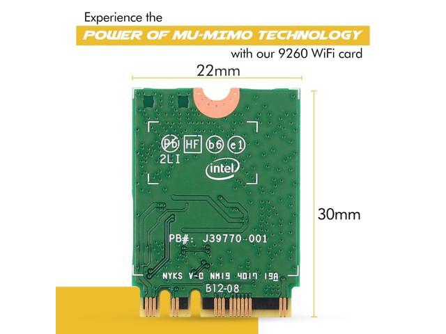 AC9260 Desktop Wi-Fi Kit PCIe x4 1.73 Gbps Bluetooth 5.1 Support Wi-Fi 5 Wireless-AC No vPro 9260NGW