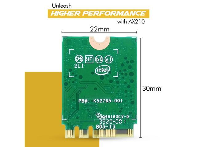 AX210 Desktop Wi-Fi Kit 2.4 Gbps Bluetooth 5.3 Support PCIe x4 Wi-Fi 6E Tri Band 2.4/5/6 GHz No vPro AX210NGW