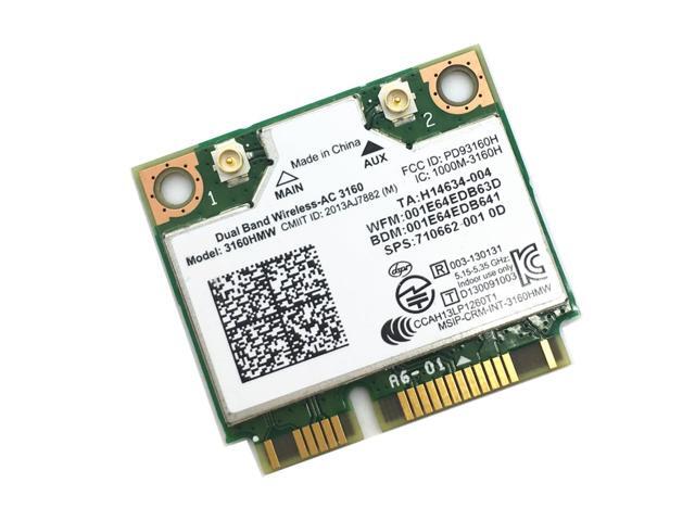 HighZer0 Electronics Wireless-AC 3160 Half Mini PCIe Network Card 433 Mbps with Bluetooth 4.0 Support HMC WLAN Replacement Part 3160.HMWG Wi-Fi...