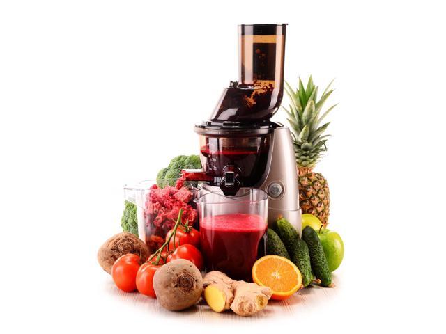 Kuvings BPA-Free Whole Slow Juicer B6000PR, Red, includes Smoothie and Sorbet Strainer