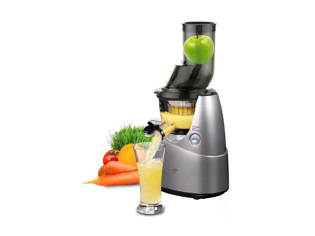 kuvings bpafree whole slow juicer silver b6000s with sortbet maker, cleaning tool set, smart cap and recipe book